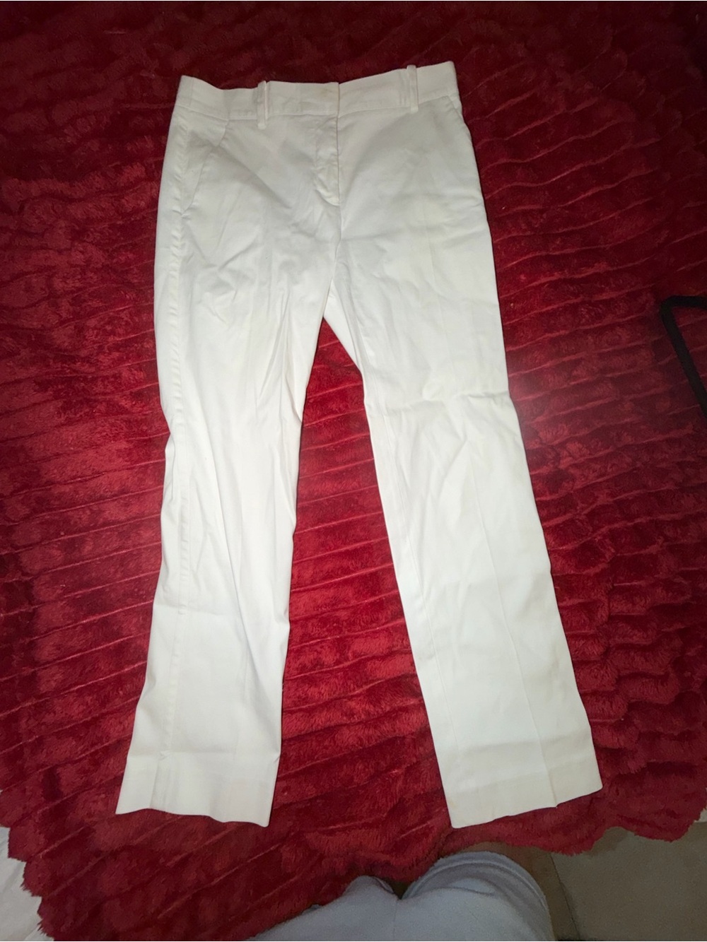Tory Burch White Straight Leg Pants